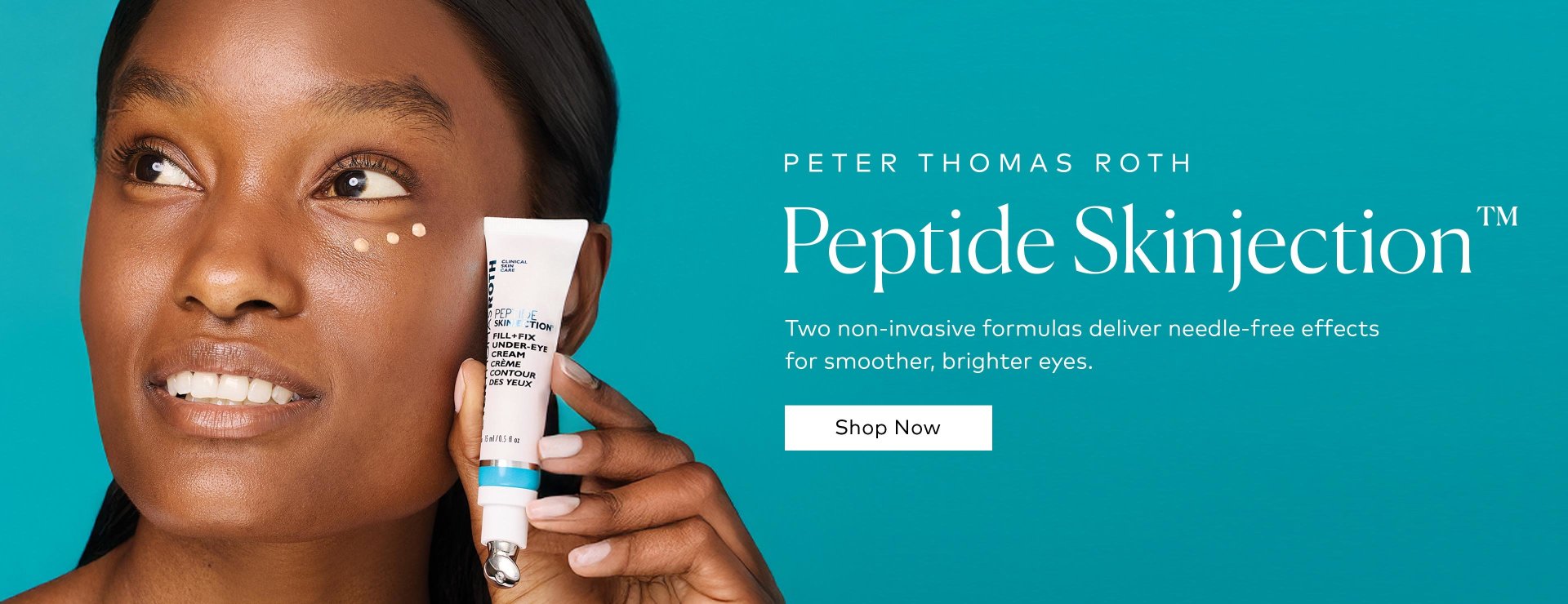 Two non-invasive formulas deliver needle-free effects for smoother, brighter eyes. Shop the new Peter Thomas Roth Peptide Skinjection Eye Cream + Patches at Beautylish.com